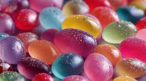 Colorful Pop Candy Gummy Background