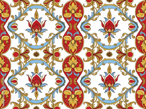 Farblic luxury seamless floral pattern