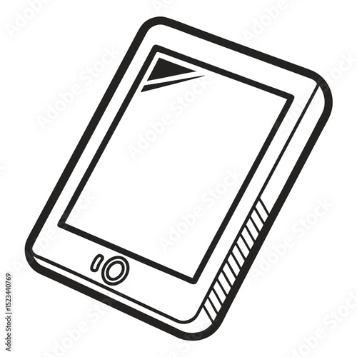 Hand drawn tablet device digital technology gadget