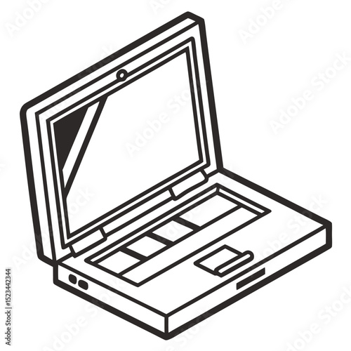 Compact makeup palette eyeshadow cosmetic case design