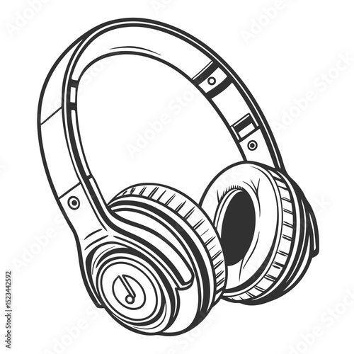 Stylish over ear headphones music audio device