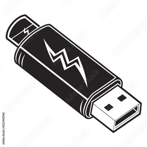 Fast data transfer usb flash drive lightning bolt design