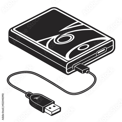 External hard drive portable storage device backup data usb cable