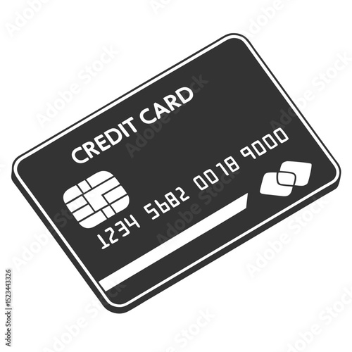 Generic credit card mockup isometric view banking finance payment