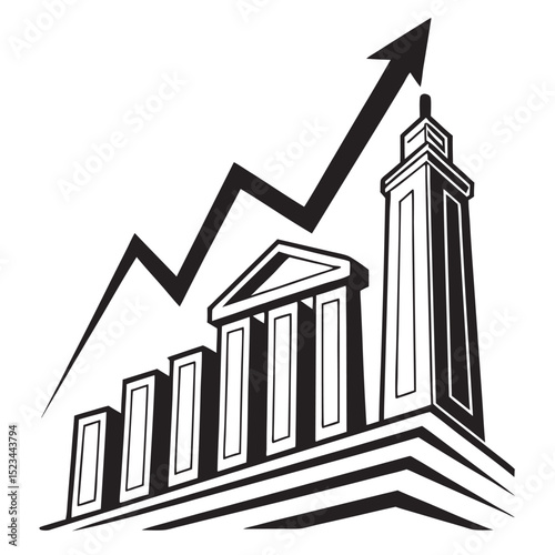 Financial growth investment banking success business chart graph upward trend