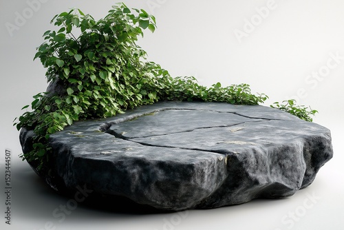 Nature-Inspired Rock and Stone Texture for Zen Garden and Interior Design - Outdoor Landscaping with Greenery and Rustic Elements in a Tranquil Space