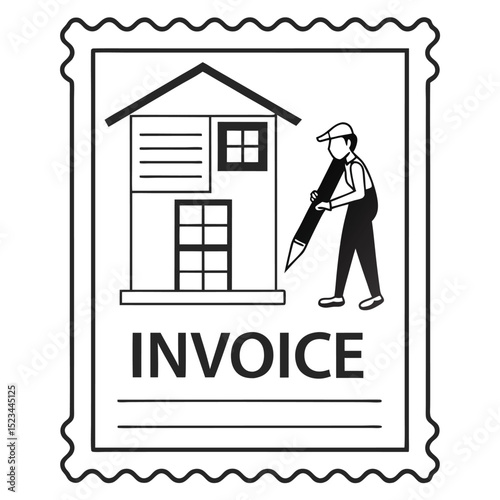 House invoice payment due home construction bill