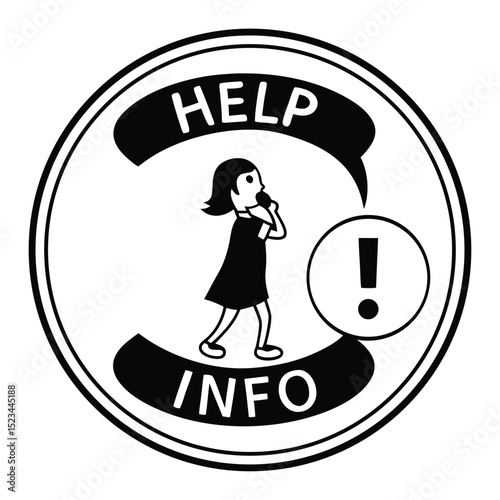 Girl seeking help information support assistance