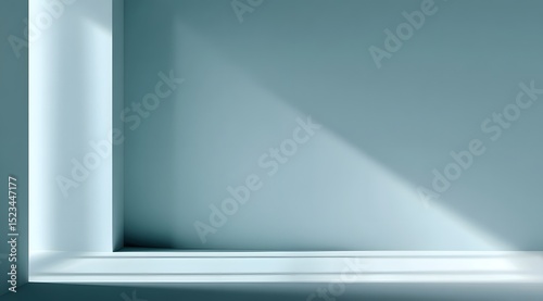 Empty room with light and shadow.