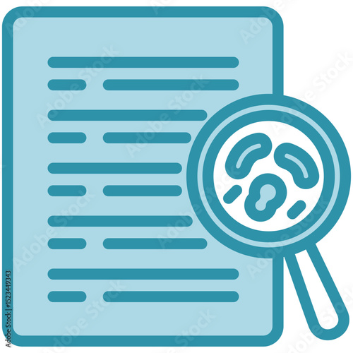 Case Study mini illustration dual tone color icon, use for research and development, education, industry, UI, UX kit, app and web development, digital or print.