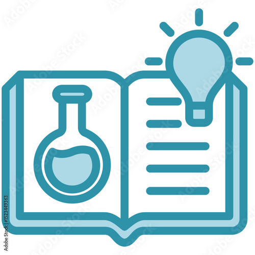 Concept Idea mini illustration dual tone color icon, use for research and development, education, industry, UI, UX kit, app and web development, digital or print.
