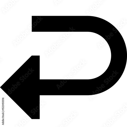 Left U-Turn Arrow Icon
