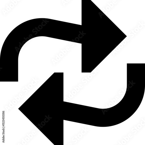 Clockwise Refresh or Loop Icon