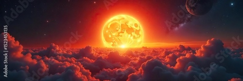 A dying sun, its light fading into a cosmic void, leaving behind a trail of ethereal dust and gas A metaphorical representation of the end, yet filled with a strange beauty , end, dark matter