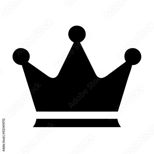 Black Royal Crown Symbol Representing Power and Authority in Regal Contexts
