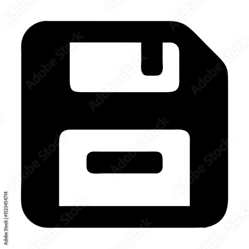 Icon Representing the Save Function Commonly Used in Digital Applications and Software