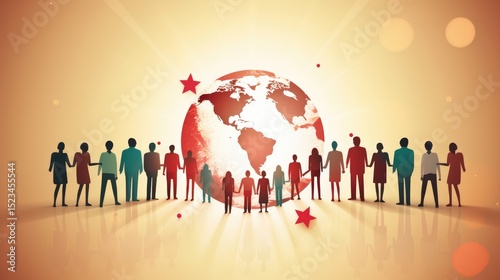 illustration symbolizing world population day