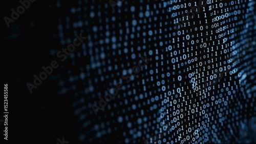 abstract binary code with waves