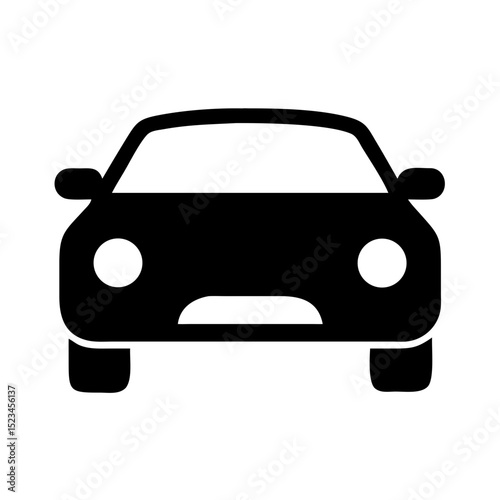 Car Black Icon – Transportation SVG Vector Design

