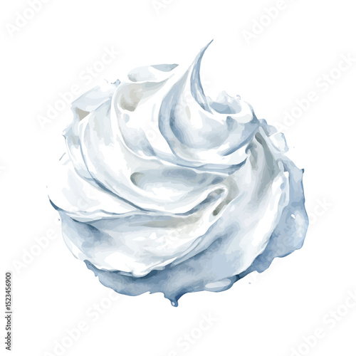 Shaving Cream, watercolor illustration vector, high quality, isolated on a white background.