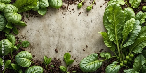 Organic Spinach Plant Illustration for Gardening Design