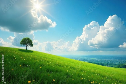A serene landscape view under a vast, protective sky; symbolizing the security and peace of mind provided by umbrella insurance coverage , coverage, shelter, financial planning