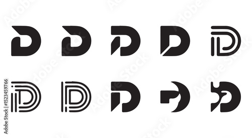 Ten modern abstract letter d logo designs