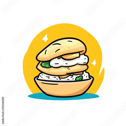 Arepa stack venezuelan food cuisine dish