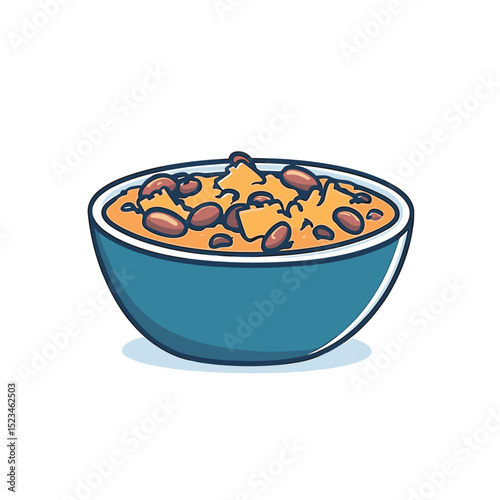 Bean and cheese dip bowl food