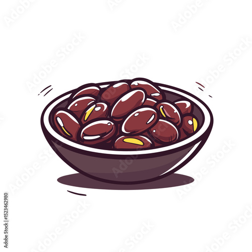 Bowl of dates dessert dish food