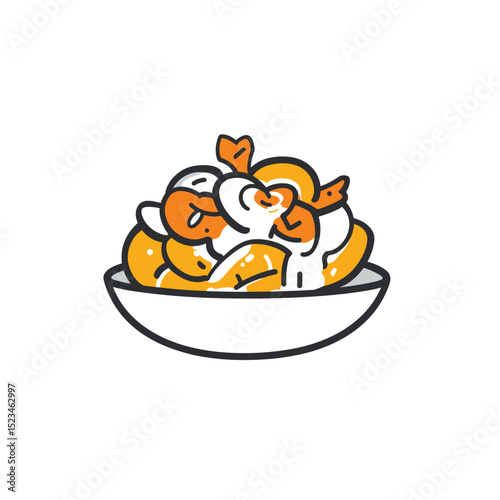 Bowl of fresh fruit salad dessert