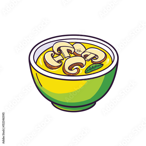 Bowl of mushroom soup food tasty cuisine