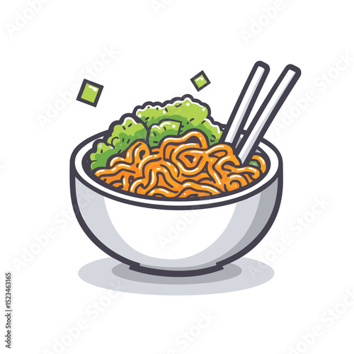 Bowl of Noodles Asian Food Meal