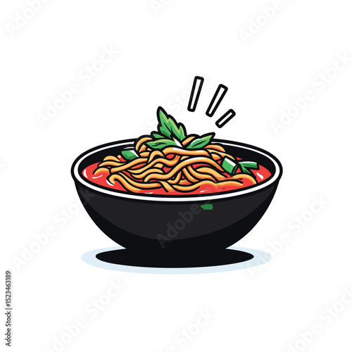 Bowl of noodles dish food tasty meal