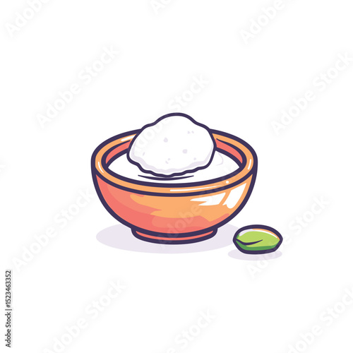 Bowl of porridge with pistachio nut food