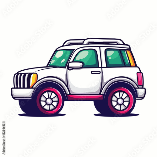 Car cartoon suv transport automotive automobile
