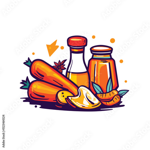 Carrot oil organic food ingredient healthy