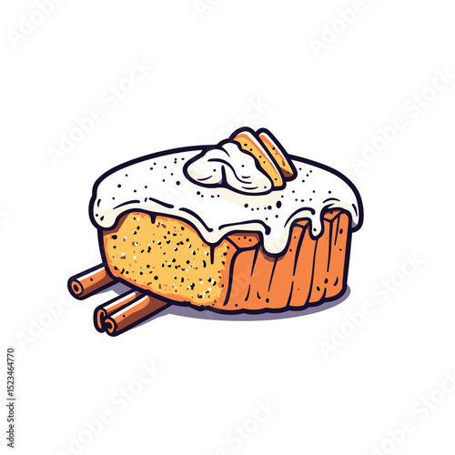Cinnamon roll dessert food sweet baked pastry