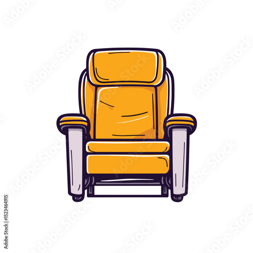 Comfortable yellow armchair furniture seat relaxation comfort
