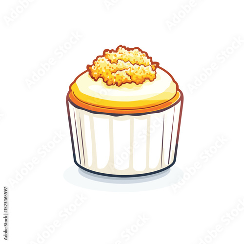 Delicious single cupcake treat food sweet