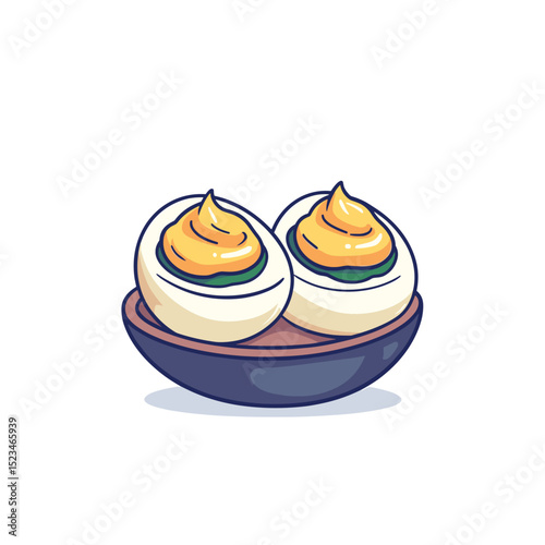 Deviled eggs food snack appetizer meal icon