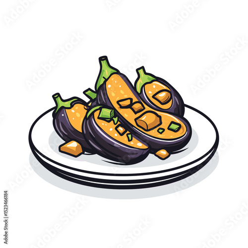 Eggplant dish culinary gourmet lunch