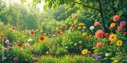 Spring Homestead Garden Illustration - Fresh Growth