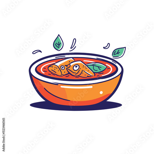 Fish stew dish delicious food dinner meal