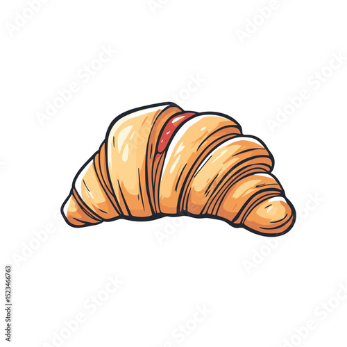 Fresh croissant food pastry bakery tasty snack