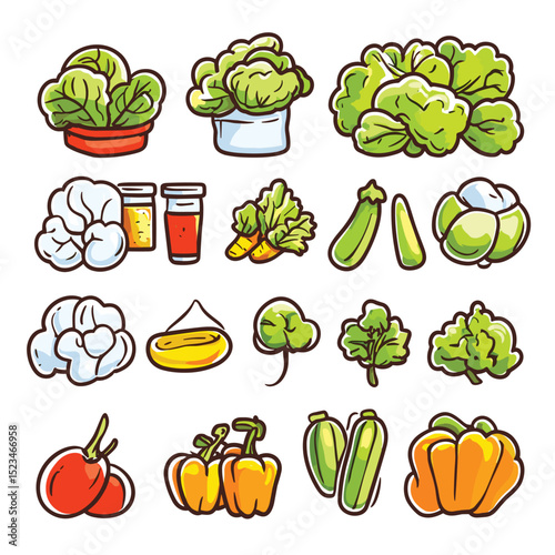 Fresh produce vegetables harvest organic food assortment