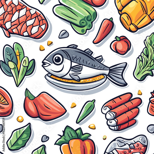 Fresh ingredients for cooking delicious dishes