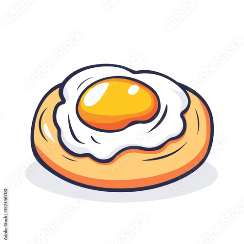 Fried egg sunny side up tasty food