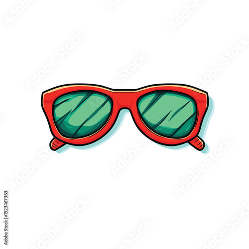 Funky sunglasses accessory with colorful retro style