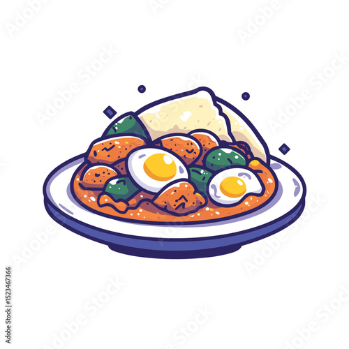 Gado-Gado dish with egg and rice cake
